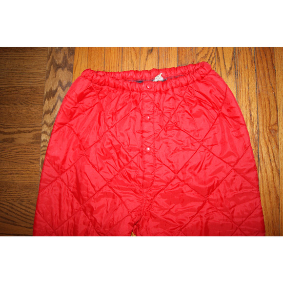 Vintage 1950's Marshall Gamemaster Red Quilted Hunting Snow Pants Mens L - Picture 4 of 9